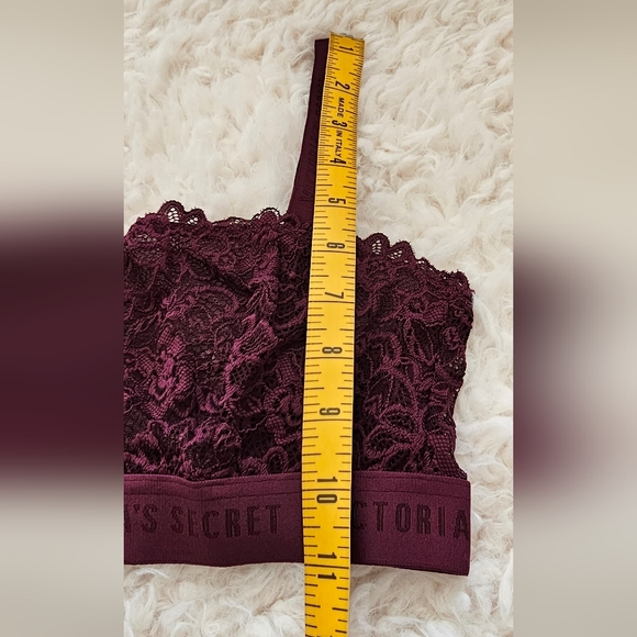 Victoria Secret Wine Red Lace Bralette Size Small - Picture 5 of 11